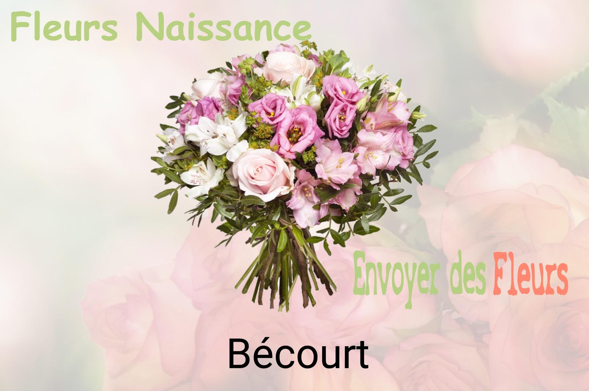 Bouquet de fleurs de naissance livré à Bécourt